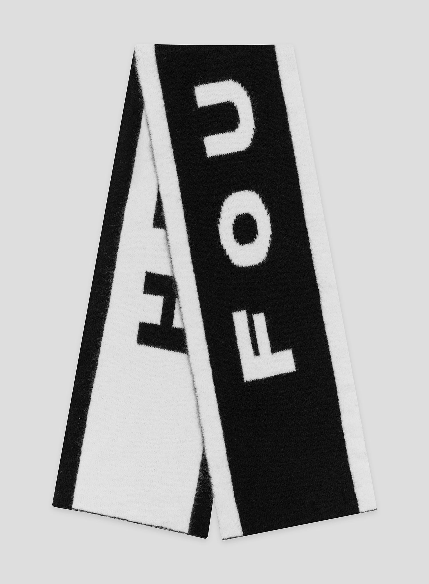 Black Fourth Branded Knitted Scarf